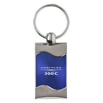Autogold® - Chrysler 300C Blue Rectangular Wave Key Chain