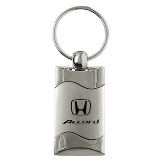 Autogold® - Accord Satin-Chrome Rectangular Wave Key Chain