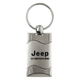 Autogold® - Cherokee Satin-Chrome Rectangular Wave Key Chain