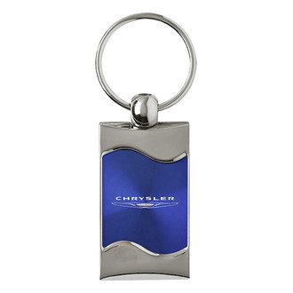 Autogold® - Chrysler Blue Rectangular Wave Key Chain