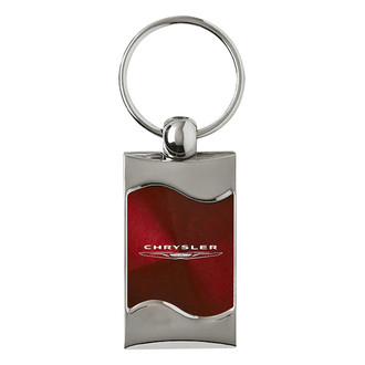 Autogold® - Chrysler Burgundy Rectangular Wave Key Chain