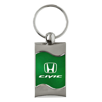 Autogold® - Civic Green Rectangular Wave Key Chain
