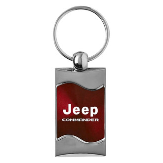 Autogold® - Commander Burgundy Rectangular Wave Key Chain