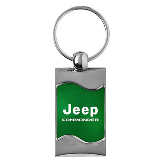 Autogold® - Commander Green Rectangular Wave Key Chain
