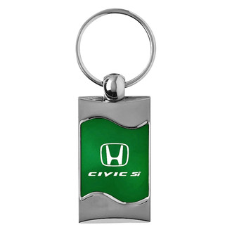 Autogold® - Civic SI Green Rectangular Wave Key Chain