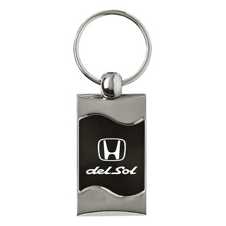 Autogold® - Del Sol Black Rectangular Wave Key Chain