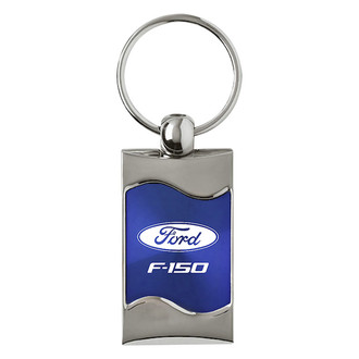 Autogold® - F-150 Blue Rectangular Wave Key Chain