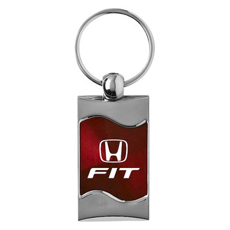 Autogold® - Fit Burgandy Rectangular Wave Key Chain