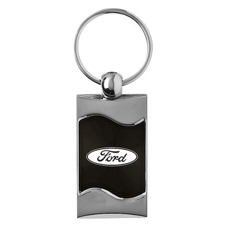 Autogold® - Ford Black Rectangular Wave Key Chain