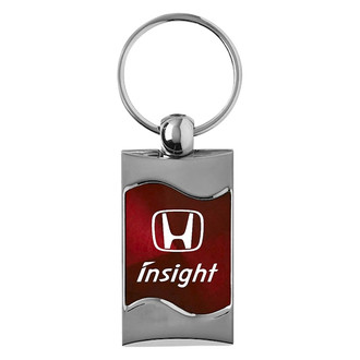 Autogold® - Insight Burgundy Rectangular Wave Key Chain