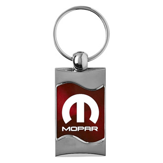 Autogold® - Mopar Burgundy Rectangular Wave Key Chain