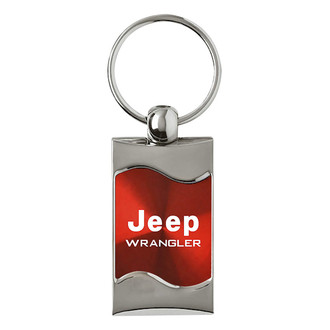 Autogold® - Wrangler Red Rectangular Wave Key Chain