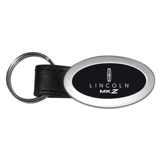 Autogold® - MKZ Black Oval Leather Key Chain