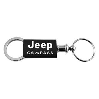 Autogold® - Compass Black Anodized Aluminum Valet Key Chain