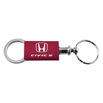 Autogold® - Civic SI Burgundy Anodized Aluminum Valet Key Chain