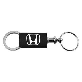 Autogold® - Honda "H" Black Anodized Aluminum Valet Key Chain