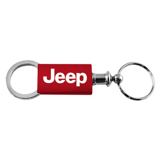 Autogold® - Jeep Red Anodized Aluminum Valet Key Chain