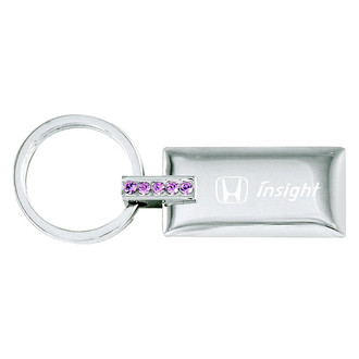 Autogold® - Insight Jeweled Pink Rectangular Key Chain