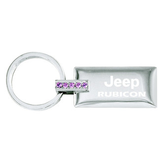 Autogold® - Rubicon Jeweled Pink Rectangular Key Chain