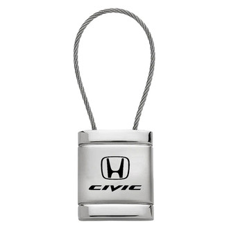 Autogold® - Civic Satin-Chrome Cable Key Chain