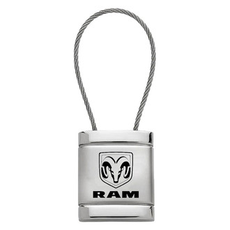 Autogold® - Ram Satin-Chrome Cable Key Chain
