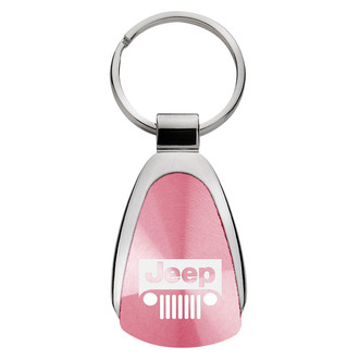 Autogold® - Jeep Grille Pink Teardrop Key Chain