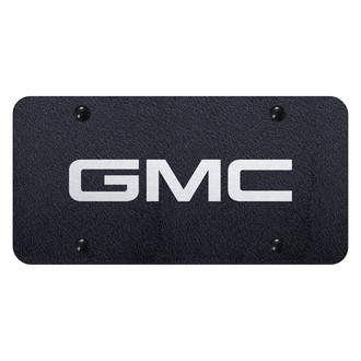Autogold® - Rugged Black License Plate with Laser Etched GMC Logo
