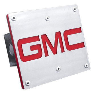 Autogold® - Brushed Hitch Cover with GMC Logo for 2" Receivers