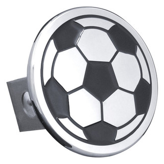 Autogold® - Chrome Hitch Cover with Soccer Ball Logo