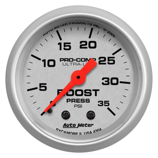 Auto Meter® - Ultra-Lite Series 2-1/16" Boost Gauge, 0-35 PSI