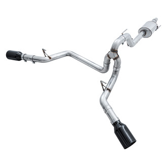 AWE Tuning® - 0FG™ 304 SS Resonator-Back Exhaust System with Split Rear/Side Exit