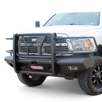 Back Road® - Pipe Force Series Full Width Black Powder Coated Front HD Bumper with Full Grille Guard