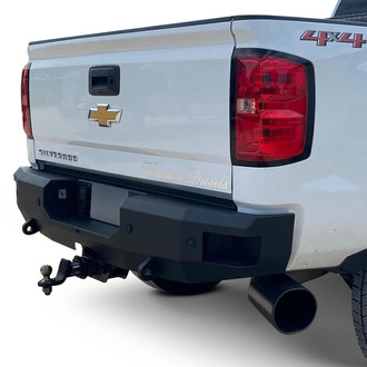 Back Road® - Premier Series Full Width Black Powder Coated Rear HD Bumper