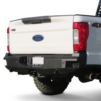 Back Road® - Premier Series Full Width Black Powder Coated Rear HD Bumper