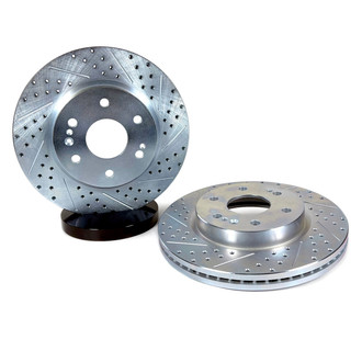 Baer® - Claw Drilled and Slotted 1-Piece Front Brake Rotors