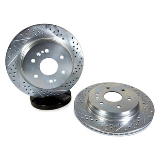 Baer® - Claw Drilled and Slotted 1-Piece Rear Brake Rotors