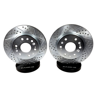 Baer® - Claw Drilled and Slotted 1-Piece Rear Brake Rotors