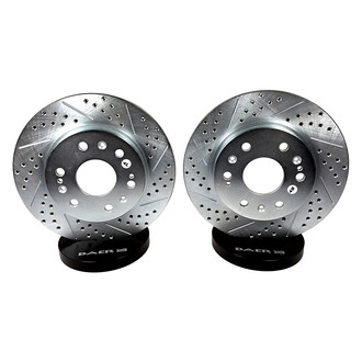 Baer® - Claw Drilled and Slotted 1-Piece Rear Brake Rotors