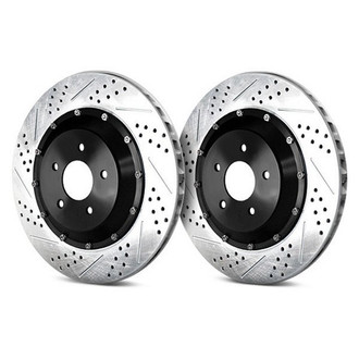 Baer® - EradiSpeed+1 Drilled and Slotted 2-Piece Front Brake Rotors