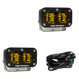 Baja Designs® - S2™ SAE 3"x2" 2x12.42W Rectangular Amber LED Lights