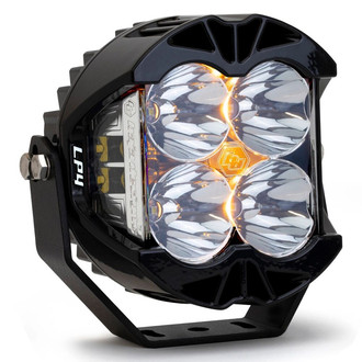 Baja Designs® - LP4 Pro™ 5.1" 60W/4.83W Round Spot Beam LED Light, with Amber DRL