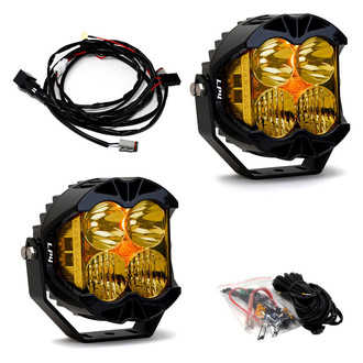 Baja Designs® - LP4 Pro™ 5.1" 2x60W/2x4.83W Round Driving/Combo Beam Amber LED Lights, with Amber DRL