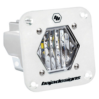 Baja Designs® - S1™ Flush Mount 2.1" 20W Square White Housing Wide Cornering Beam LED Light