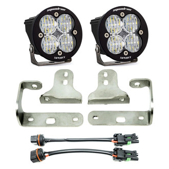 Baja Designs® - Fog Light Location Mounted Squadron-R Sport™ 3" 2x26W Square Wide Cornering Beam LED Light Kit