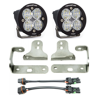 Baja Designs® - Fog Light Location Mounted Squadron-R Pro™ 3" 2x40W Square Wide Cornering Beam LED Light Kit