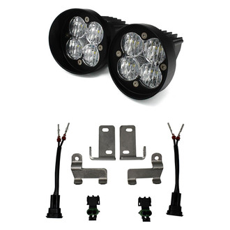 Baja Designs® - Fog Light Location Mounted Squadron-R Sport™ 3" 2x26W Round Wide Cornering Beam LED Light Kit