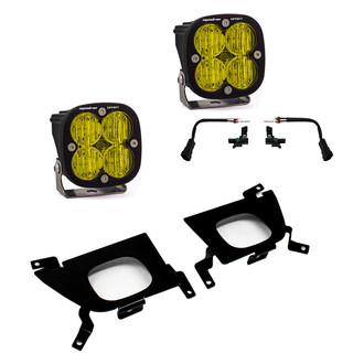 Baja Designs® - Fog Light Location Mounted Squadron Sport™ 3" 2x40W Square Wide Cornering Beam LED Lights Kit