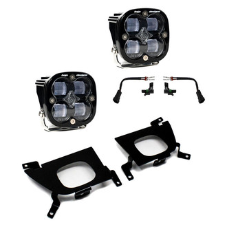 Baja Designs® - Fog Light Location Mounted Squadron SAE™ 3.1" 2x22W Square Wide Cornering Beam LED Light Kit