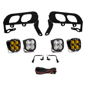 Baja Designs® - Fog Light Location Mounted Squadron Sport™ and Squadron SAE™ 3" 2x26W/2x22W Square Driving/Combo Beam White/Amber LED Light Kit
