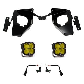 Baja Designs® - Fog Light Location Mounted Squadron Sport™ 3" 2x26W Square Wide Cornering Beam Amber LED Light Kit